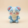 Binky Boo - Blue Mouse Plush - Cream Background
