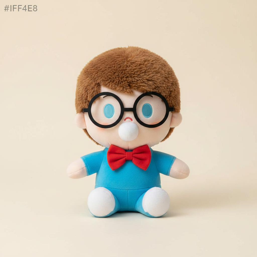 Professor Buddy - Nerdy Boy Plush - Cream Background