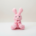 Rosie Bunny - Pink Bunny Plush - Cream Background