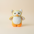 Sunny Hoot-Yellow Owl Plush - Cream Background