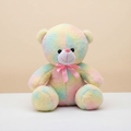 Pastel Rainbow Bear - #FFF4E8 Background 1:1