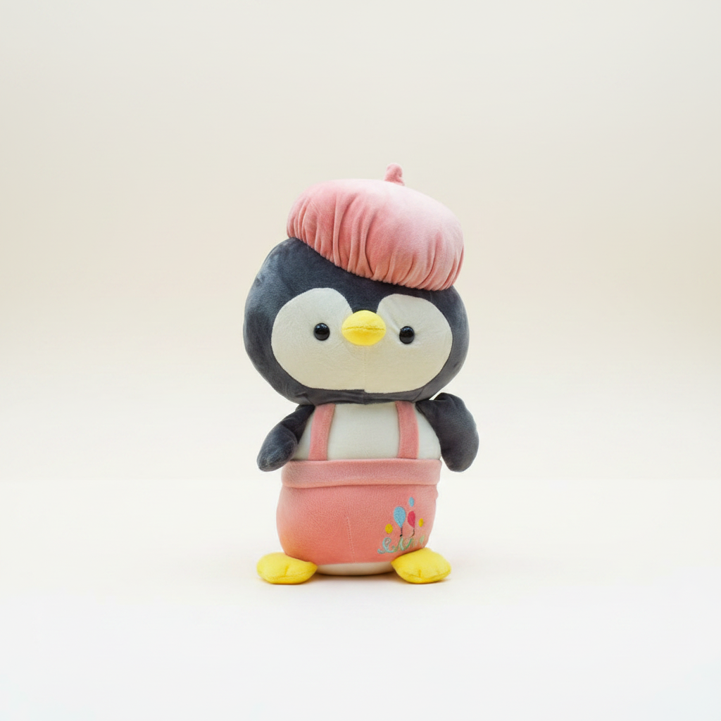 Penguin Plush - Cream Background
